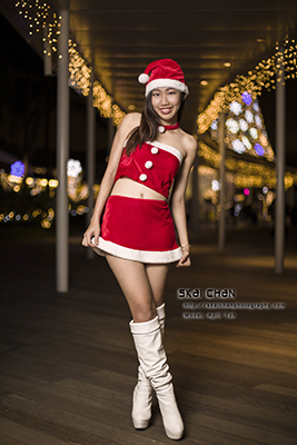 Christmas themed model portfolio