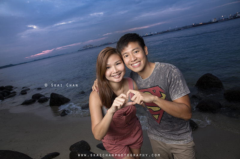 Sunset couple photoshoot session with Kaiwei & Stella at Punggol Ranch