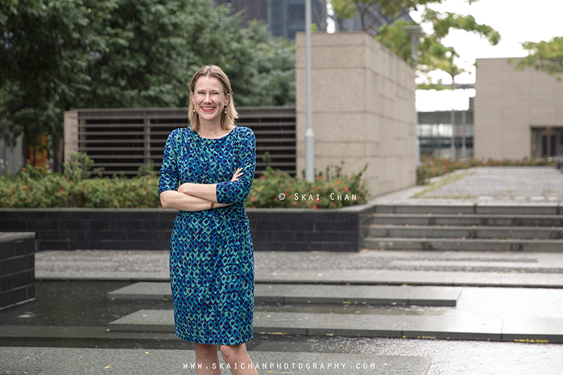 Corporate portrait photoshoot session with Ghislaine Nadaud at The Lawn @ Marina Bay
