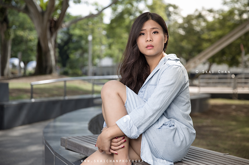 Street streetwear fashion photoshoot session with Esther Pai Min Li at Old Parliament Lane & Boat Quay