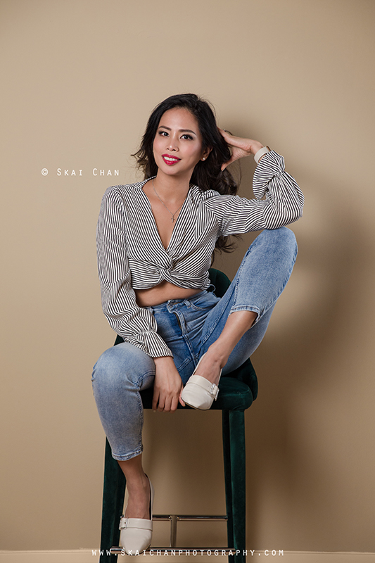 Modelling portfolio photoshoot session with Karen Ivy Diaz at Tanjong Pagar (indoor)