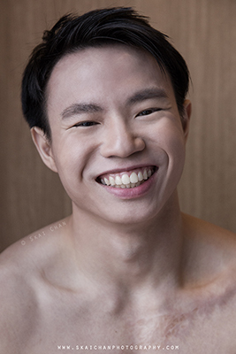Men's hair and makeup for Alan Low