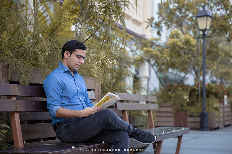 casual corporate portrait using natural light