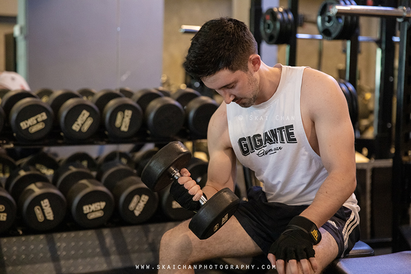 Men's fitness gym photoshoot session with Lukas Berger at GymHaus