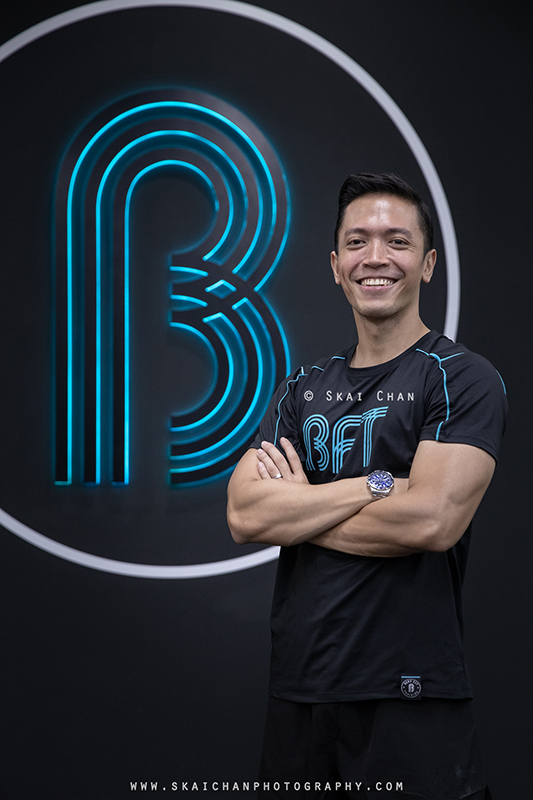 Fitness corporate photoshoot session with fitness trainers at Body Fit Training (BFT) Changi (Gym)