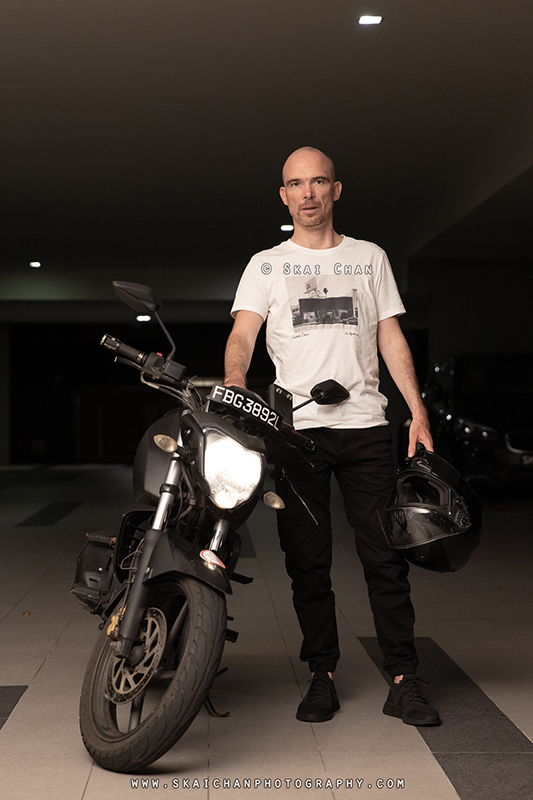 Night motorbike photoshoot session with Jerome Cheze at Carpark
