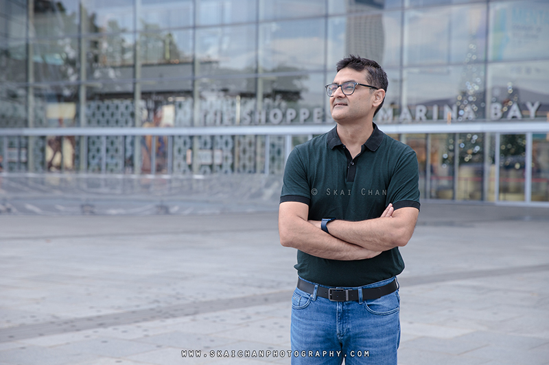 Men's fashion lifestyle photoshoot session with Gaurav Trivedi @ Marina Bay Sands (MBS)
