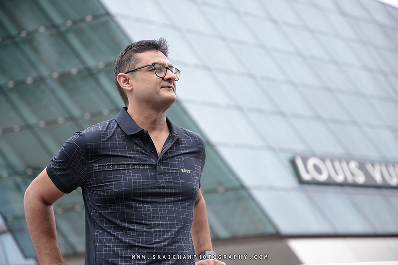 Men's fashion lifestyle photoshoot session with Gaurav Trivedi @ Marina Bay Sands (MBS)