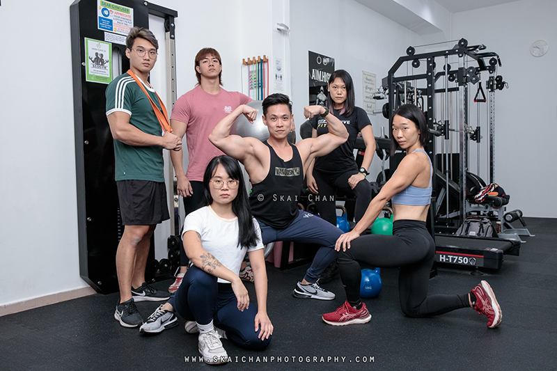Corporate lifestyle group photoshoot session with Urban Active Fitness at Green Curve SG (gym)