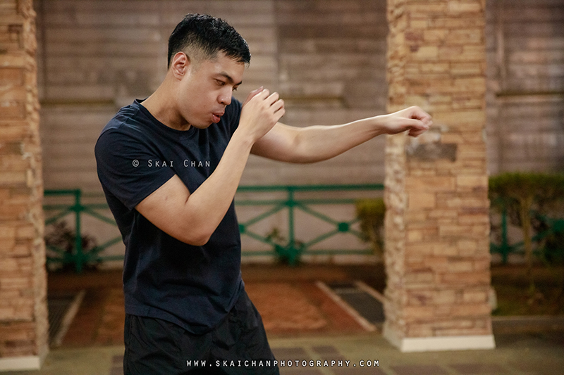 Muay Thai shadow-boxing photoshoot session with Raymund @ Tavistock Avenue Park (Serangoon Garden)