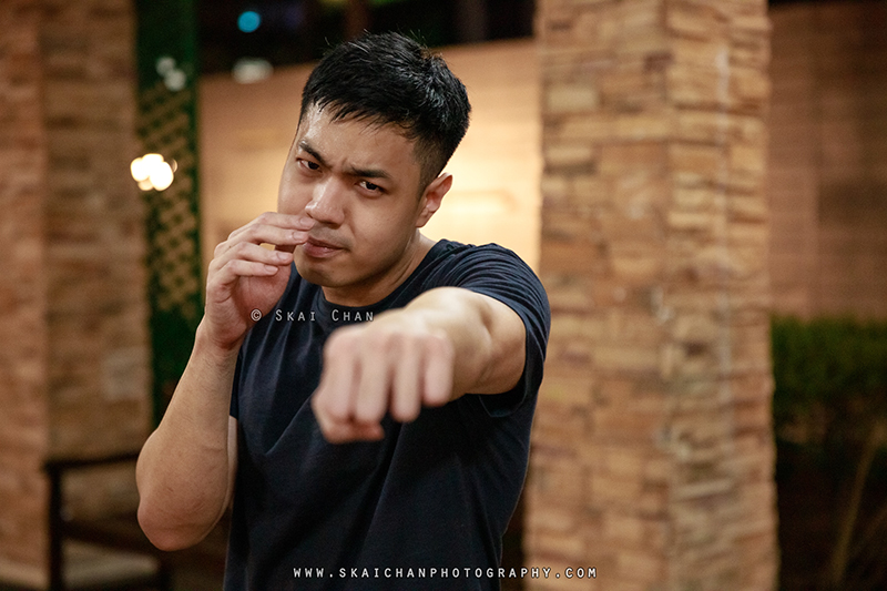 Muay Thai shadow-boxing photoshoot session with Raymund @ Tavistock Avenue Park (Serangoon Garden)