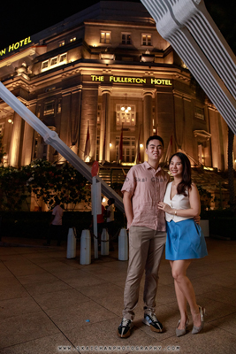 Indoor & Outdoor Night Couple Photoshoot - Troy & Felicia @ Fullerton Hotel
