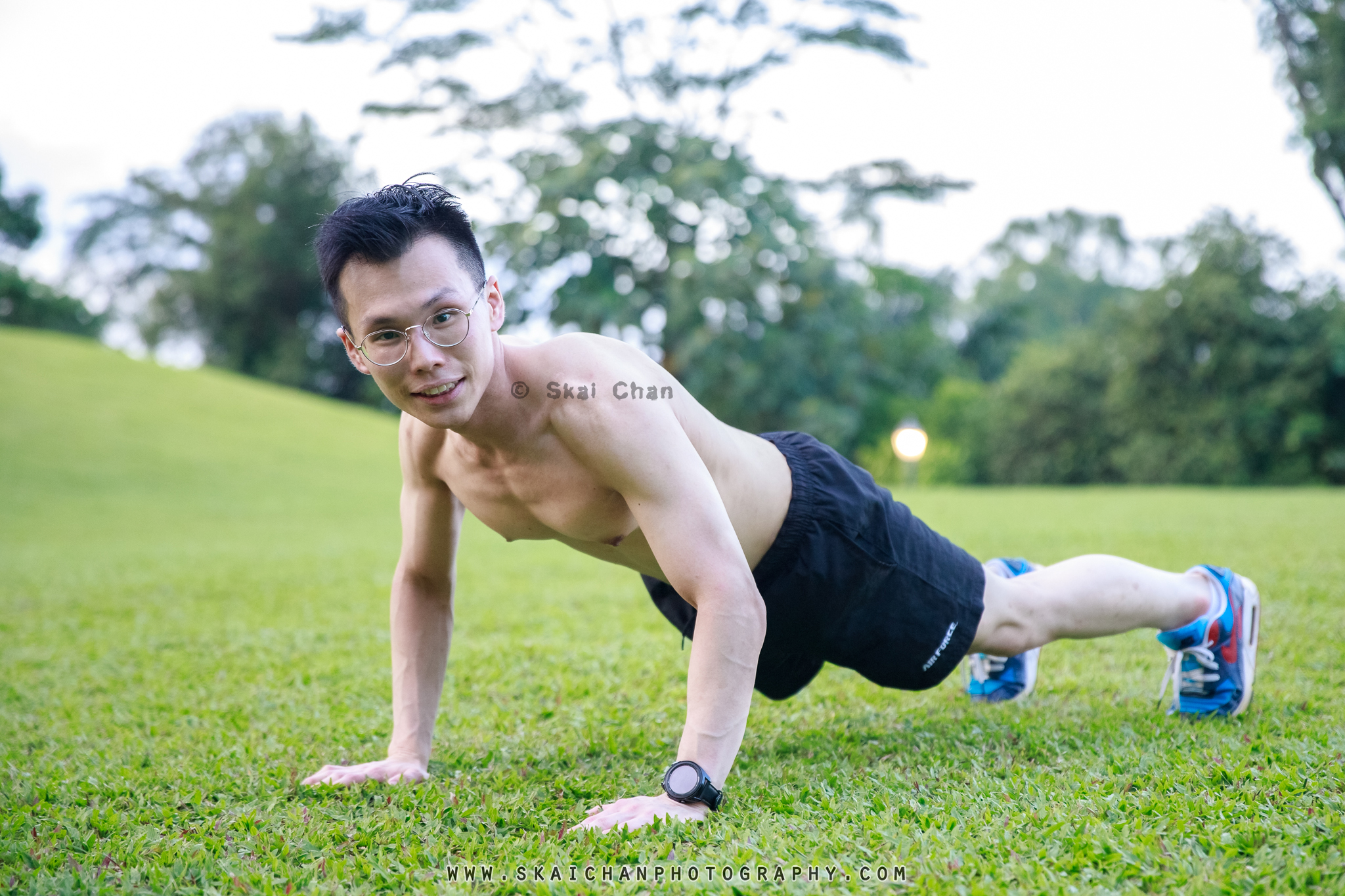 Fitness photoshoot session with Michael Tan at Botanical Art Gallery
