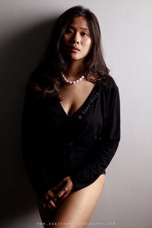 Glamour portrait photoshoot session with Esther Pai at Tengah (photography studio)